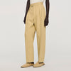 Gerard Pant Wide Pleated Cotton-Linen Trousers Beige