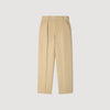 Gerard Pant Wide Pleated Cotton-Linen Trousers Beige