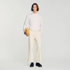 Pierre Pants Linen  Straight Leg Trousers Ecru