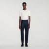 Gerard Pants Flannel Wide-leg wool trousers Navy Blue