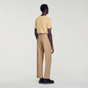 Gerard Pants Flannel Suit Beige Wide-leg wool suit trouser Beige