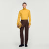Gerard Pants Wool Wide-leg wool trousers Tabac Fonce
