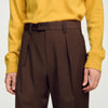 Gerard Pants Wool Wide-leg wool trousers Tabac Fonce