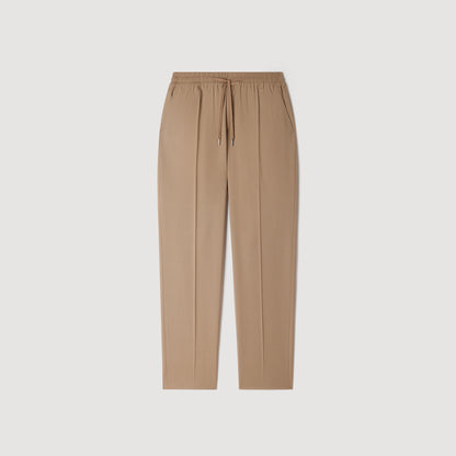 New Alpha Elasticated wool trousers Cappucino