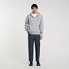 Sandro Zip Heather Hoodie Mocked Grey