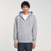 Sandro Zip Heather Hoodie Mocked Grey