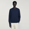 Rubber Sandro Crewneck Logo Sweatshirt Midnight Blue