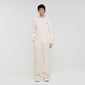 Crewneck Patch 4S Oversized Sweatshirt With Leather Patch Butter Cream