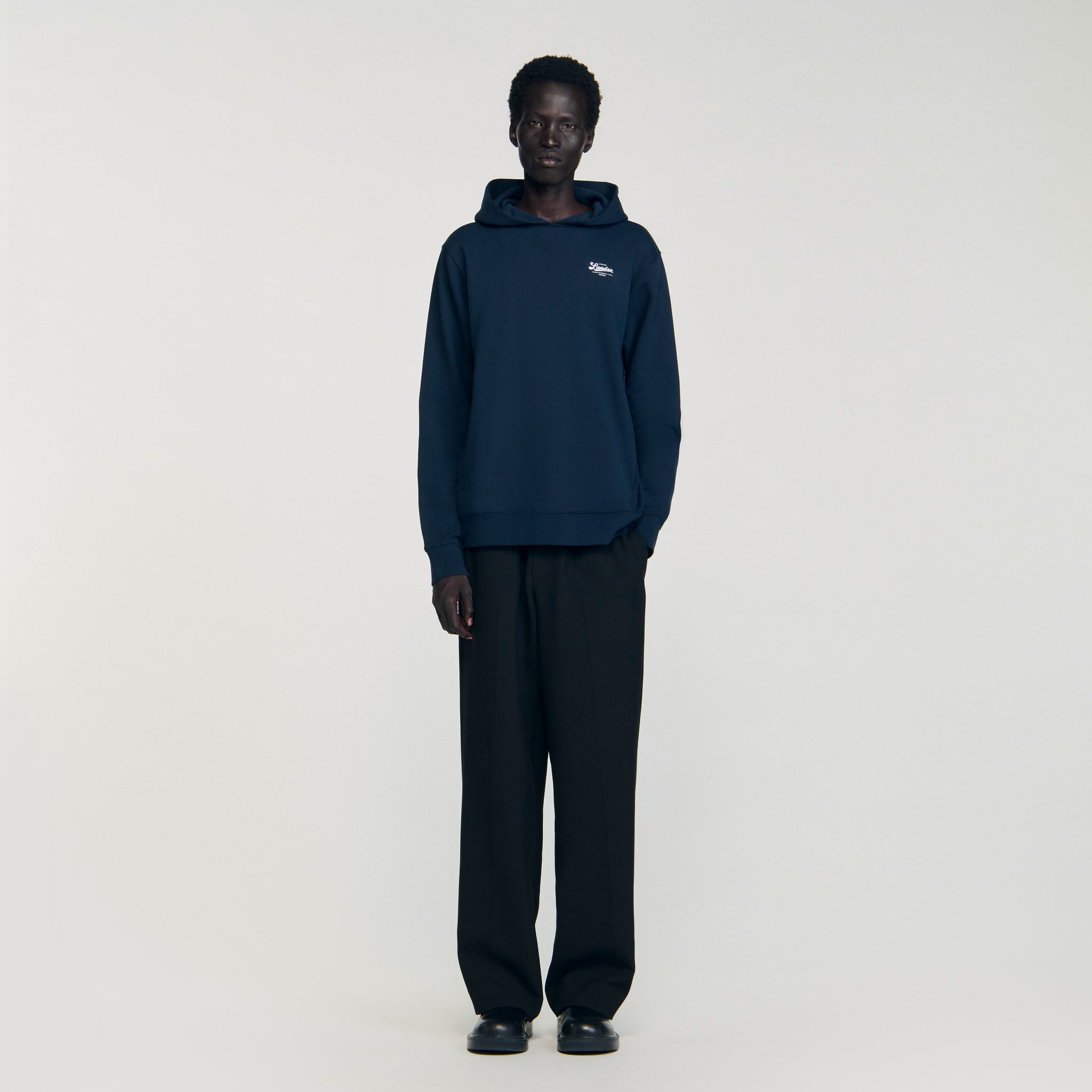 Atelier Hoodie Logo Sweatshirt Midnight Blue