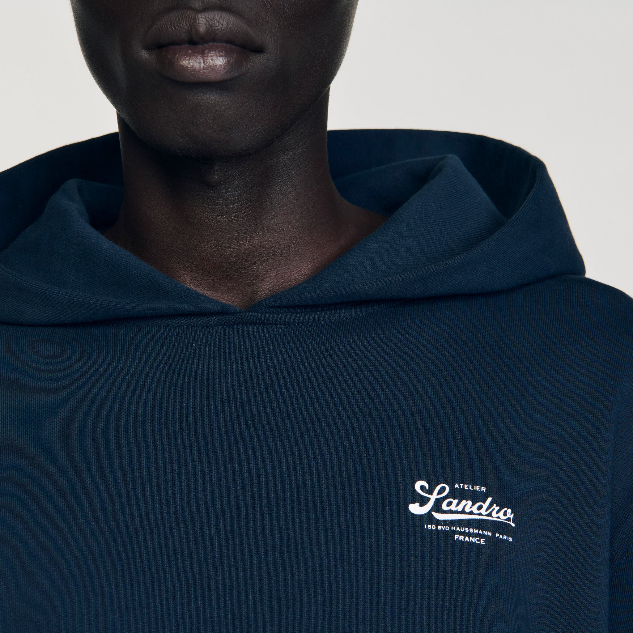 Atelier Hoodie Logo Sweatshirt Midnight Blue