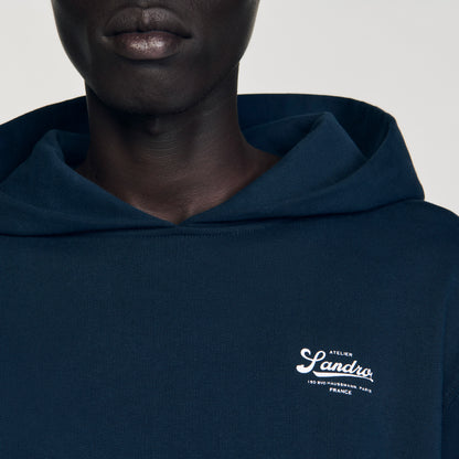 Atelier Hoodie Logo Sweatshirt Midnight Blue