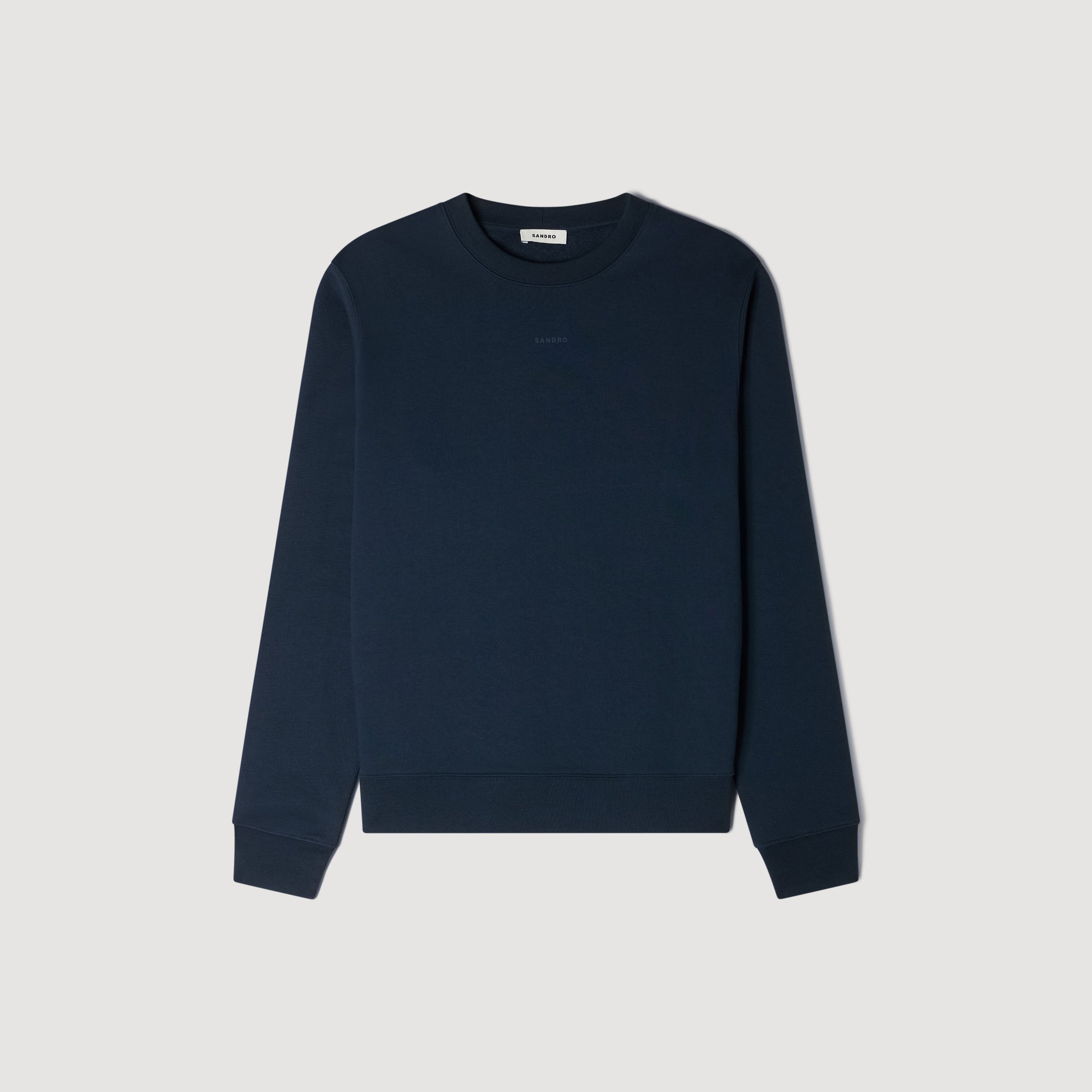 Sandro Logo Crewneck Logo Sweatshirt Navy Blue