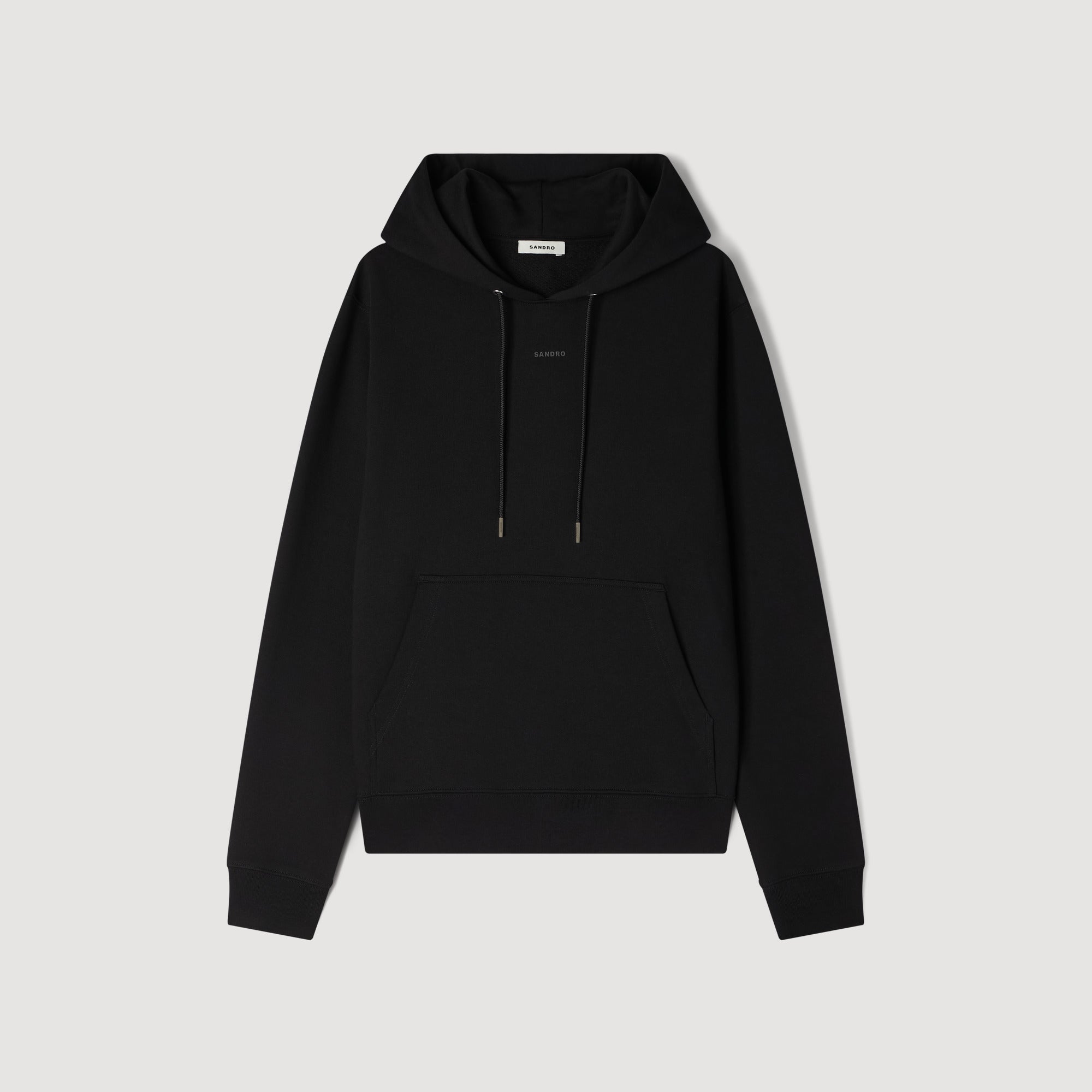 Sandro Logo Hoodie Logo Sweatshirt Black