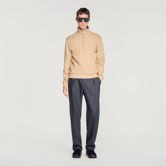 Half Zip Sweater  Sweatshirts Cappucino