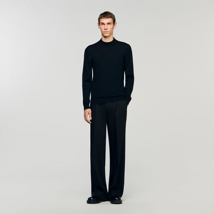 Industrial Funnel Neck Sweater BLACK