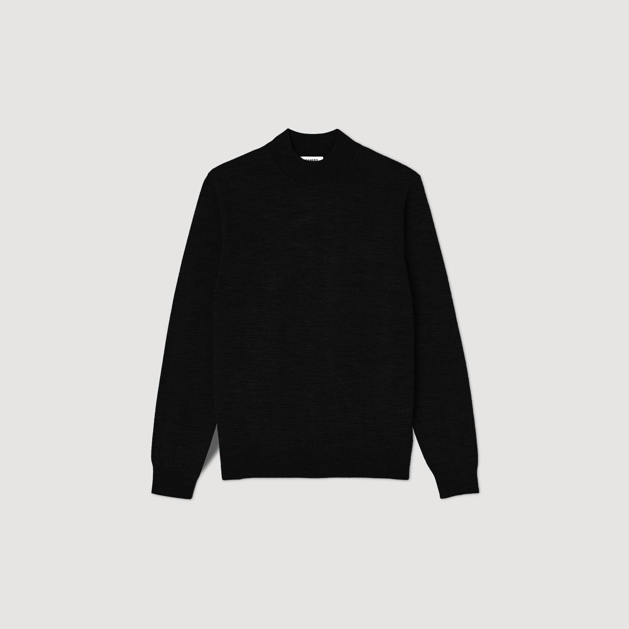 Industrial Funnel Neck Sweater BLACK