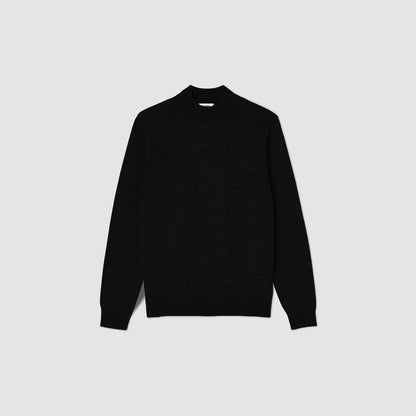 Industrial Funnel Neck Sweater BLACK