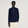 Zip Sweater Wool Jumper With Zip Collar Midnight Blue