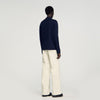 Zip Sweater Wool Jumper With Zip Collar Midnight Blue