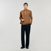 Zip Sweater Wool Jumper With Zip Collar Beige