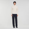 Zip Sweater Wool Jumper With Zip Collar Off White
