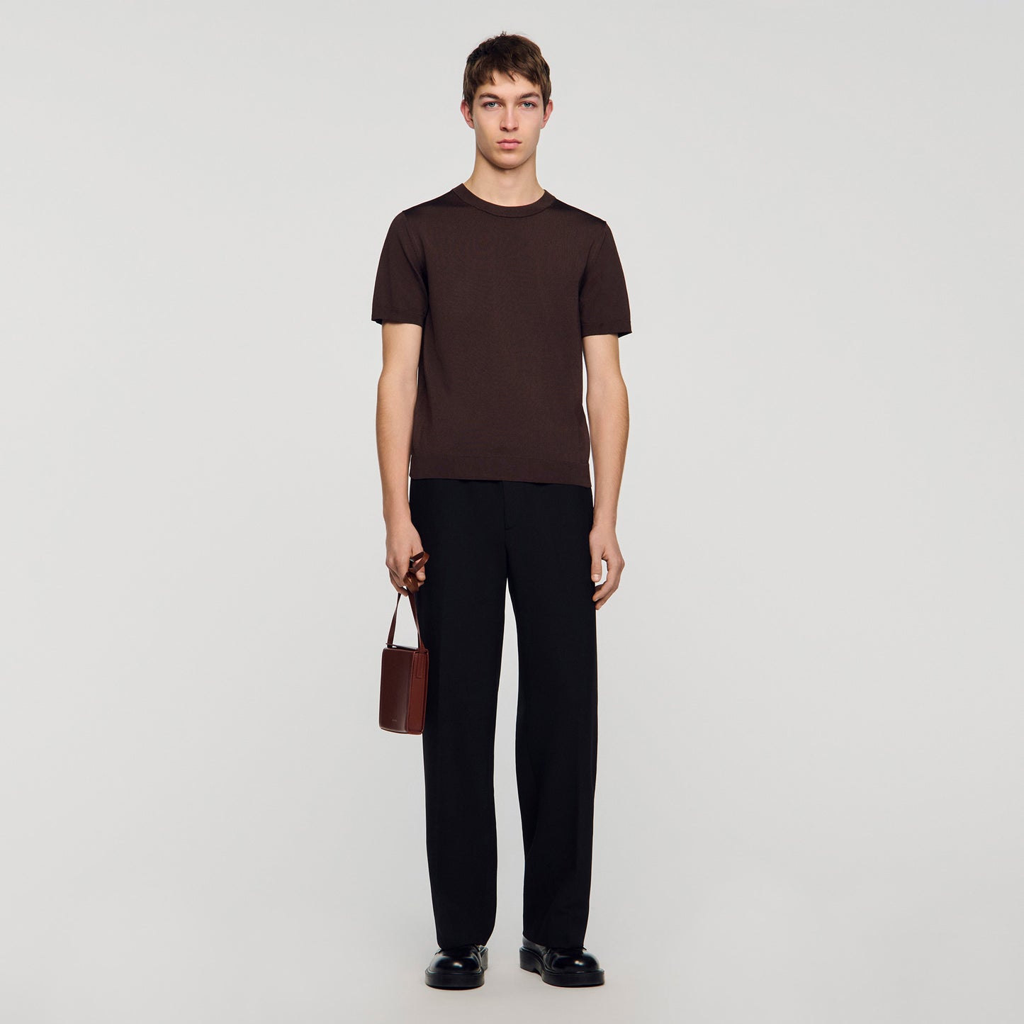 Pablo Tee Knitted T-Shirt CHOCOLATE