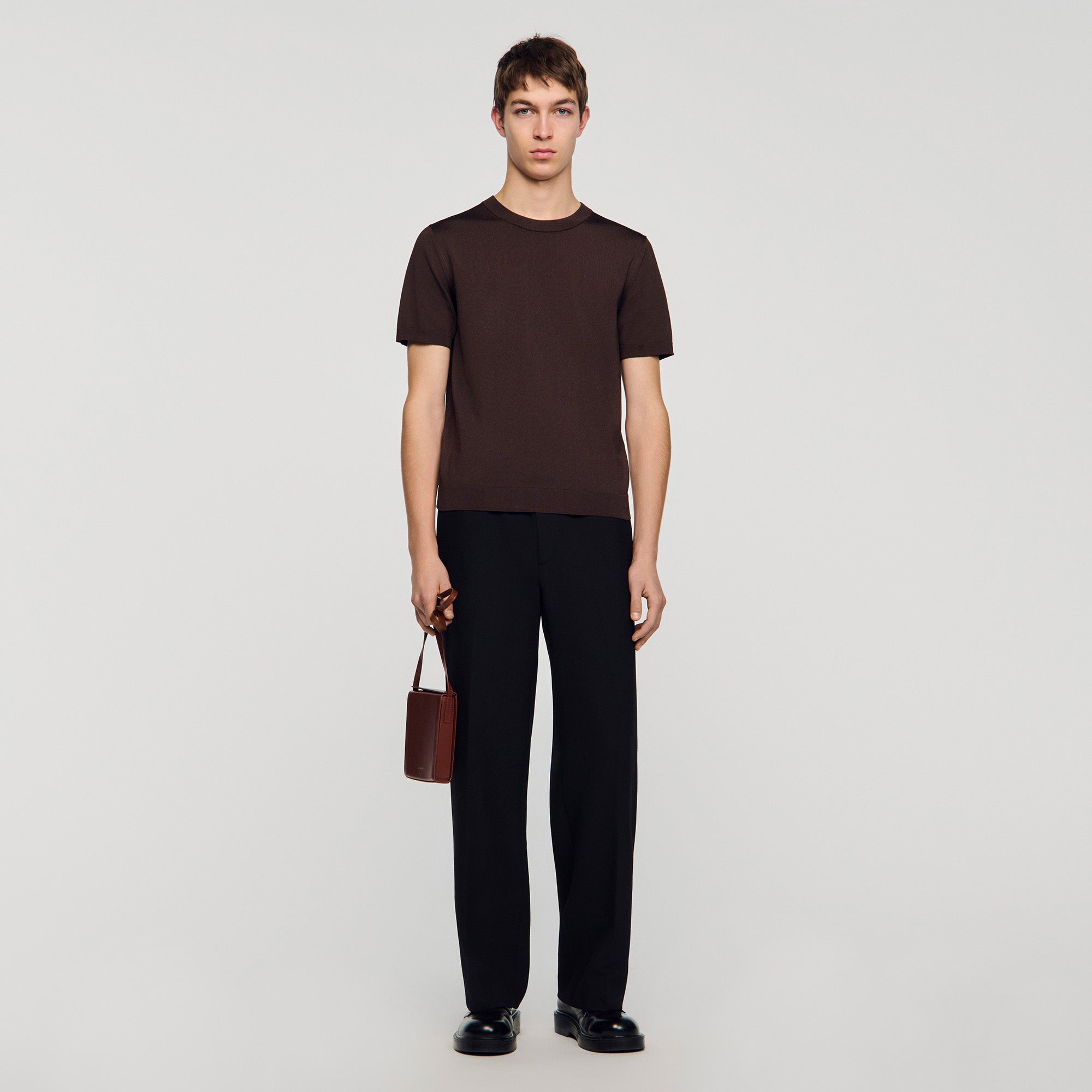 Pablo Tee Knitted T-Shirt CHOCOLATE