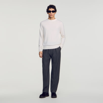 Crewneck Cashmere Cashmere jumper Ecru