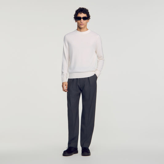 Crewneck Cashmere Cashmere jumper Ecru