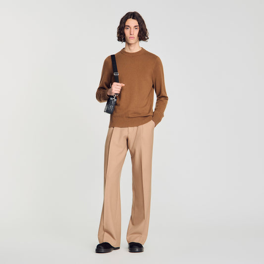 Crewneck Cashmere Cashmere crew neck jumper Dark Camel
