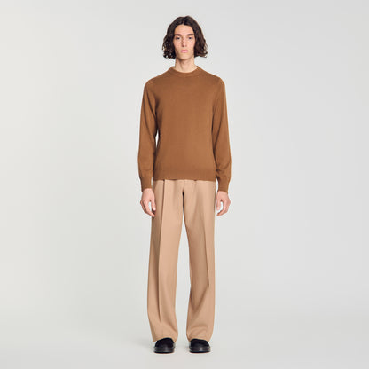 Crewneck Cashmere Cashmere crew neck jumper Dark Camel