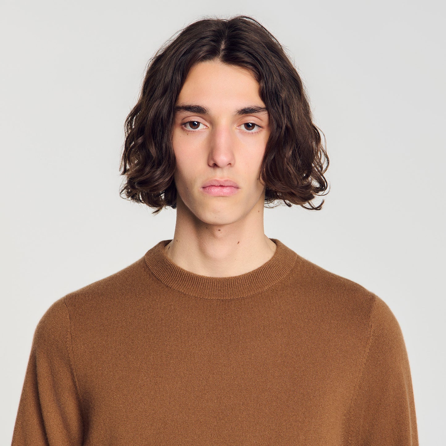 Crewneck Cashmere Cashmere crew neck jumper Dark Camel