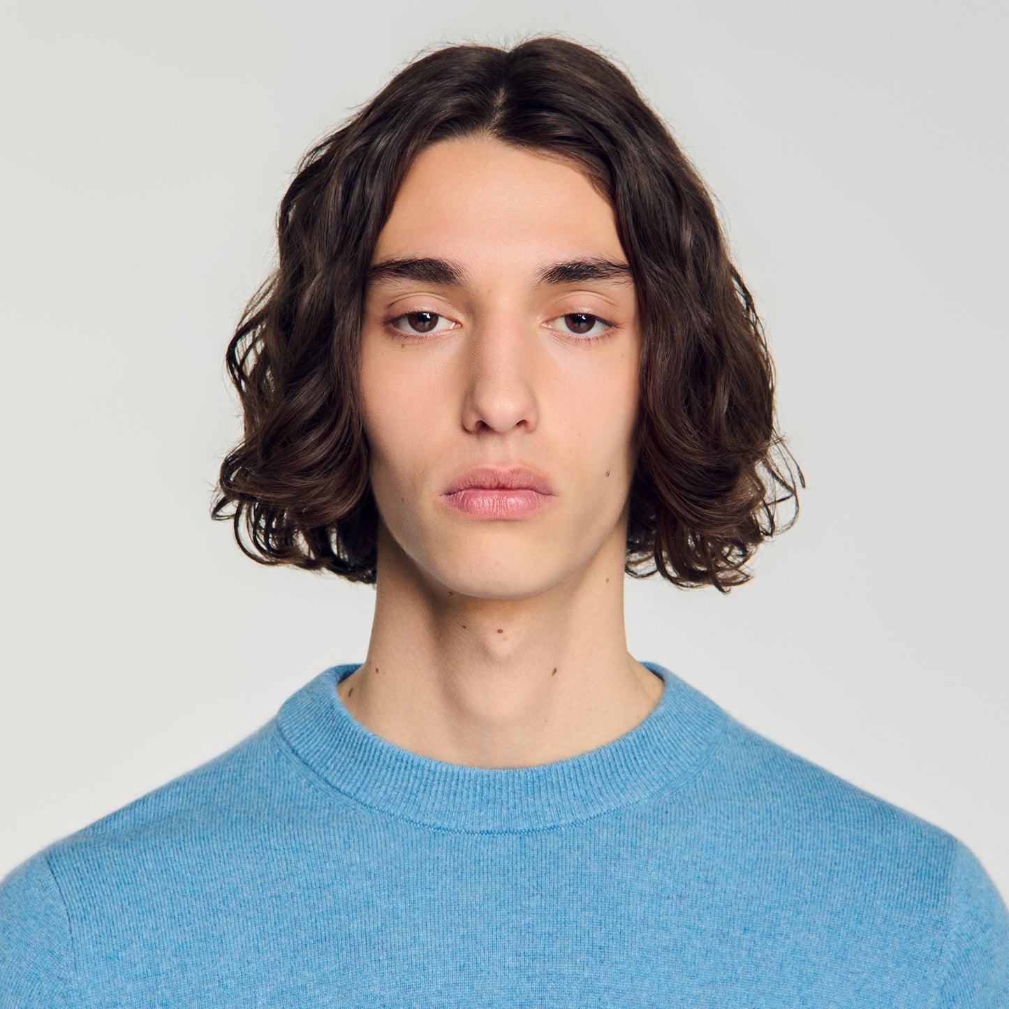 Crewneck Cashmere Cashmere crew neck jumper Chambray