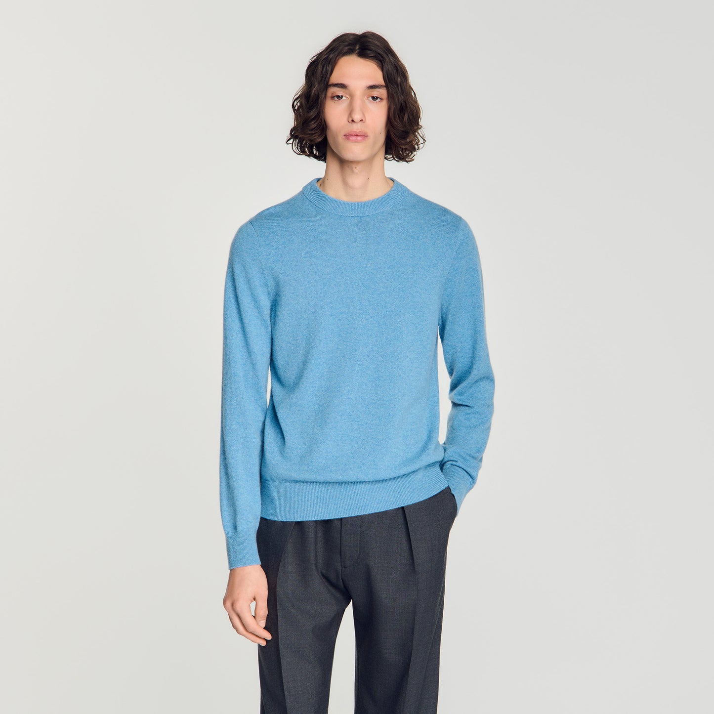 Crewneck Cashmere Cashmere crew neck jumper Chambray