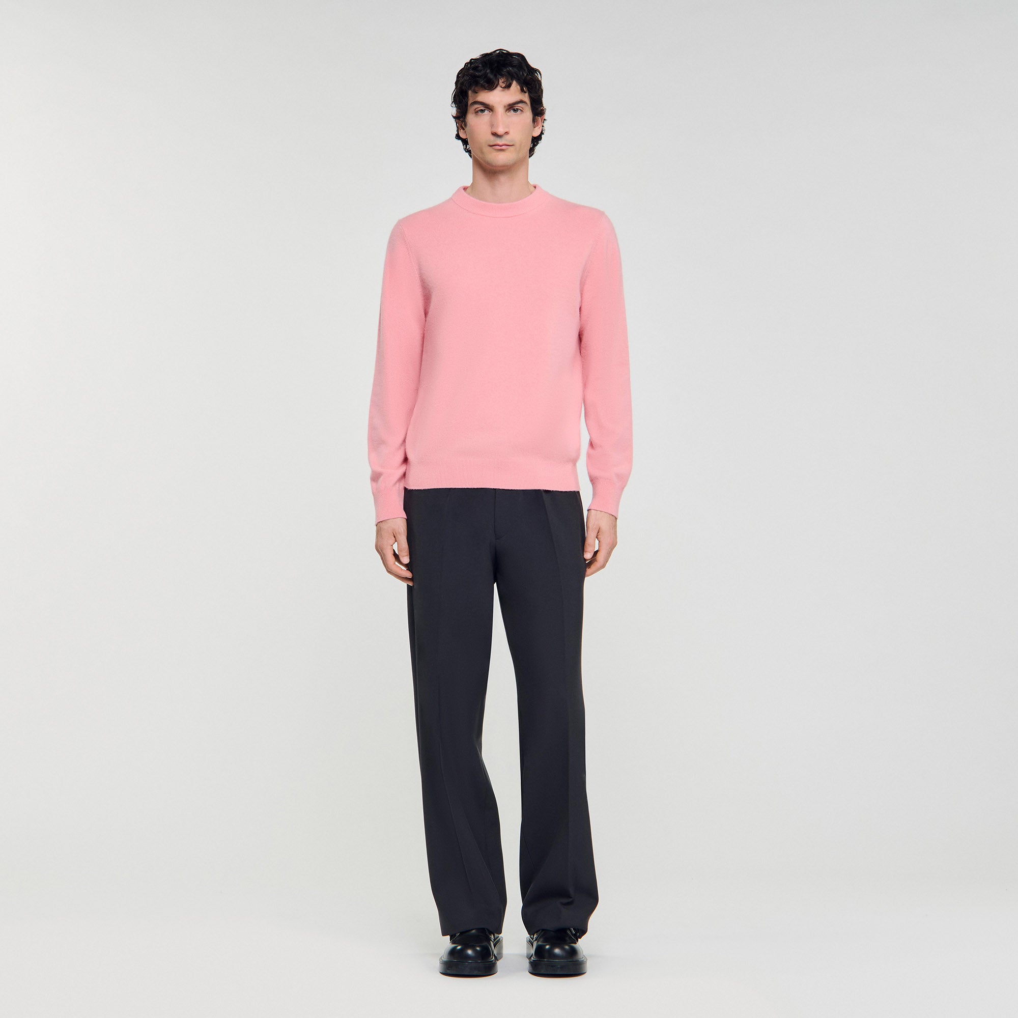 Crewneck Cashmere Cashmere Sweater Baby Pink