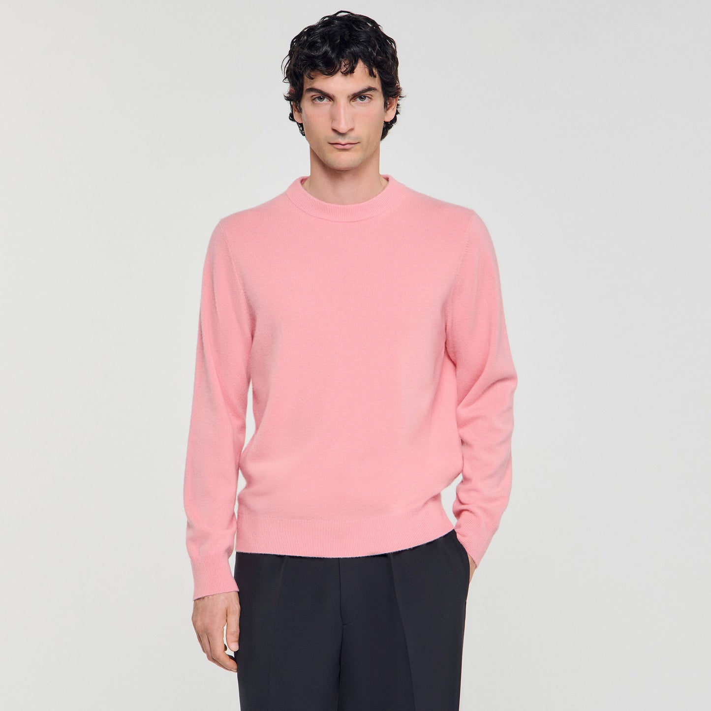 Crewneck Cashmere Cashmere Sweater Baby Pink