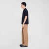 Knitted Polo Shirt With Zip Collar Black