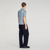 Knitted Polo Shirt With Zip Collar Grey Blu