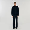 Trucker Cardigan Zip-Up Wool Cardigan Black