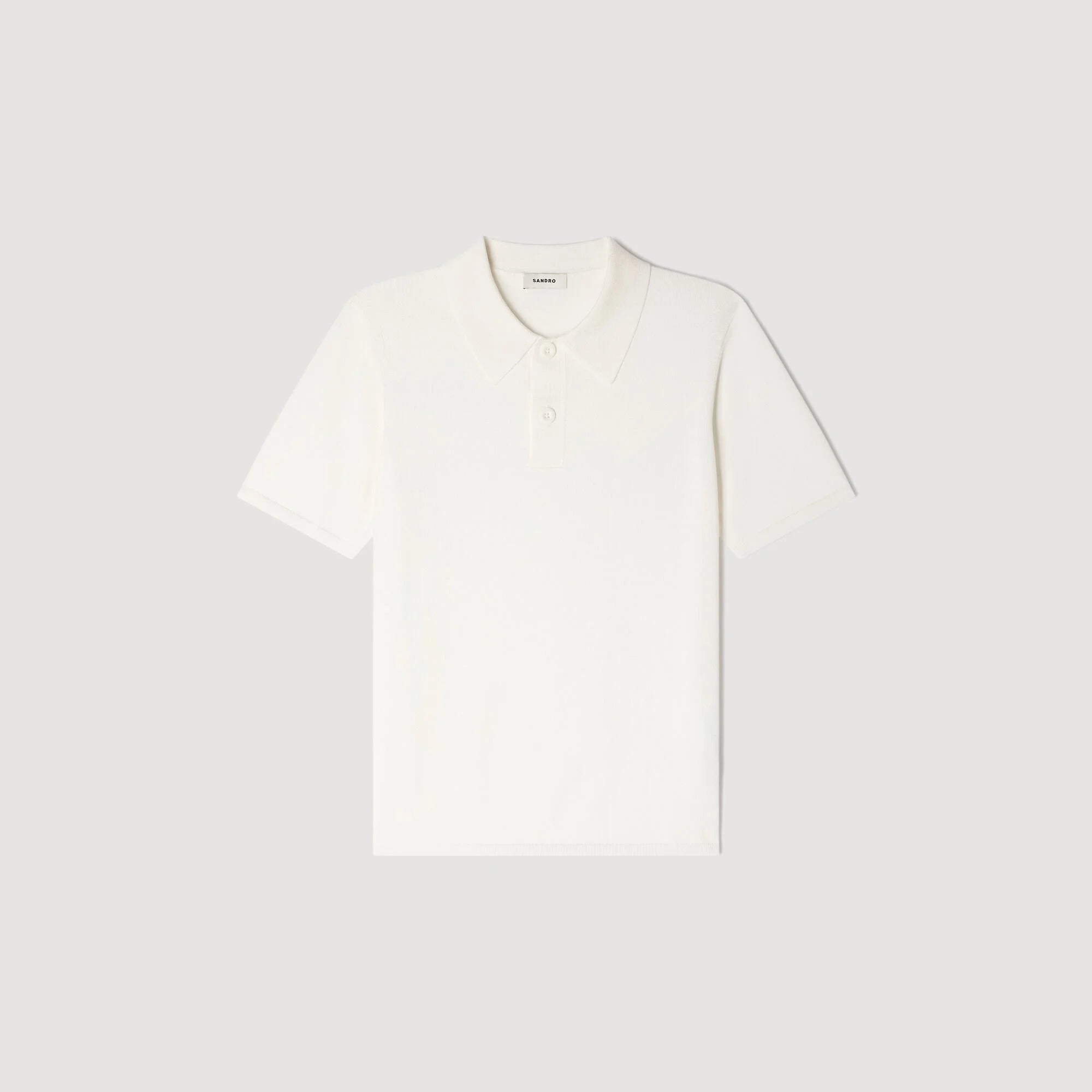 Pablo Short-Sleeve Knitted Polo Shirt White