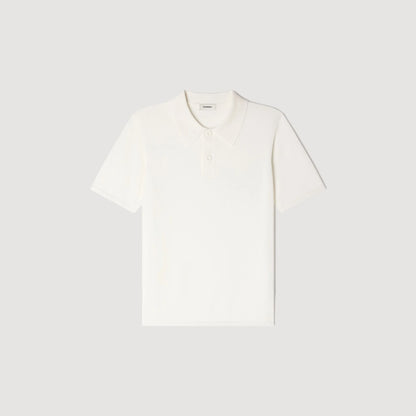Pablo Short-Sleeve Knitted Polo Shirt White