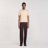 Short-Sleeve Knitted Polo Shirt Oats