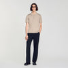 Pablo Short-sleeve knitted polo shirt Light Taupe