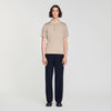 Pablo Short-sleeve knitted polo shirt Light Taupe