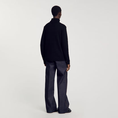 Wool And Cashmere Turtleneck Jumper Black