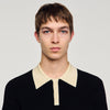 Polo Simone Two-Tone Polo Shirt Black