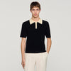 Polo Simone Two-Tone Polo Shirt Black