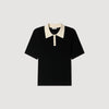Polo Simone Two-Tone Polo Shirt Black