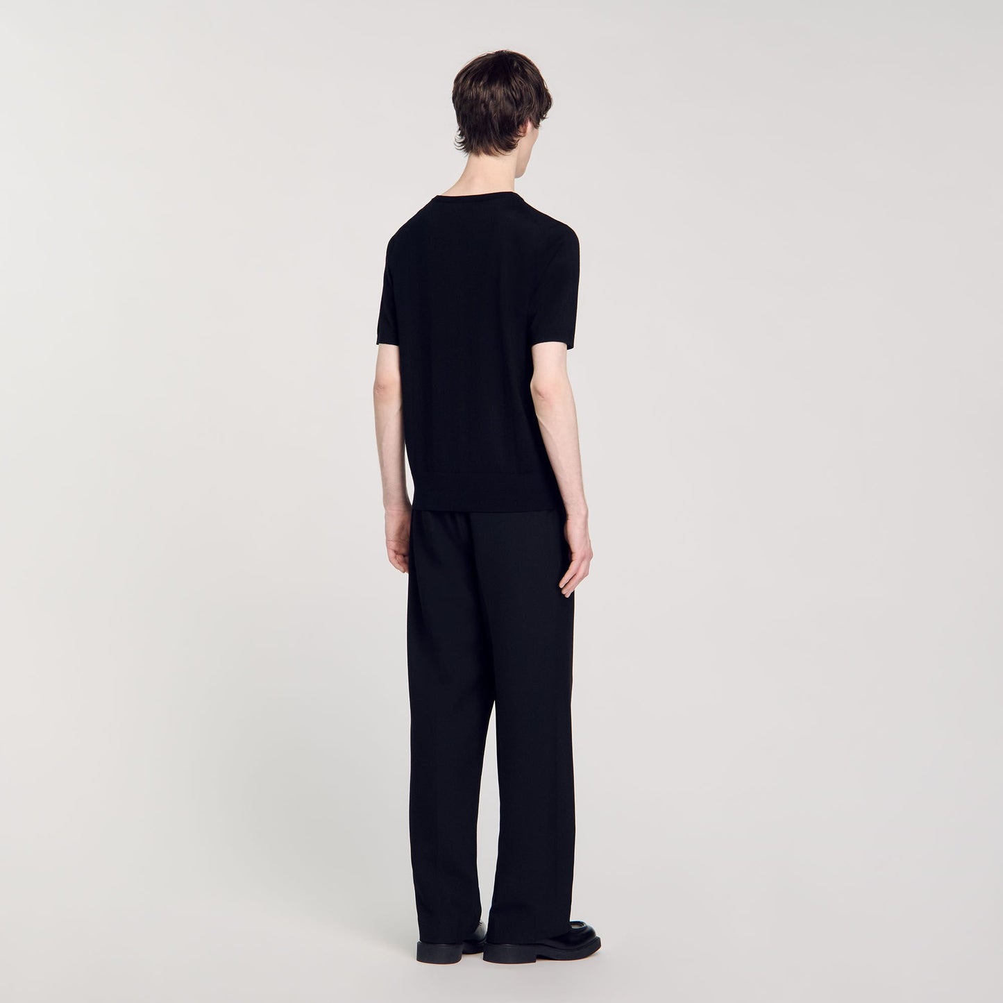 Flowing Knit T-shirt Black