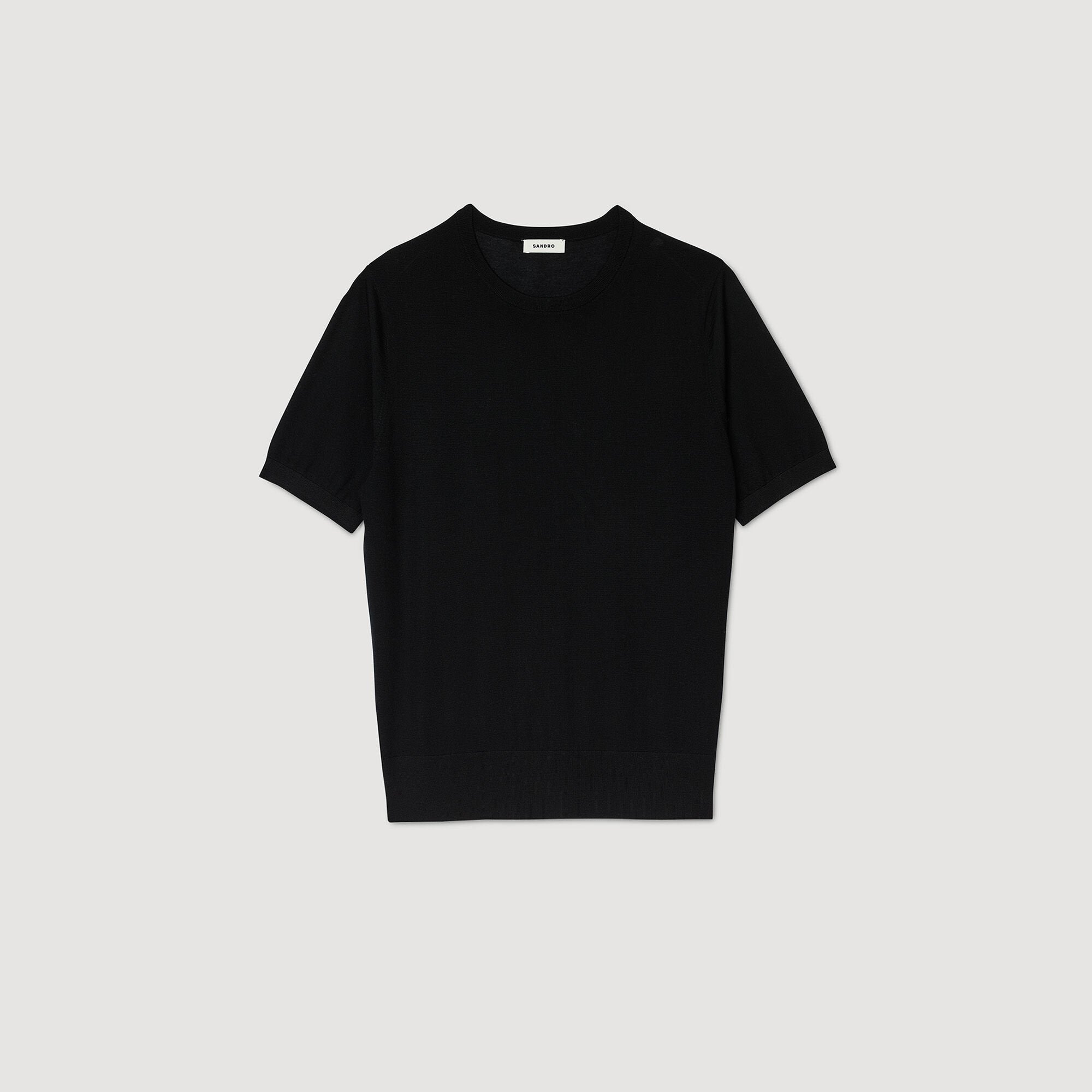 Flowing Knit T-shirt Black